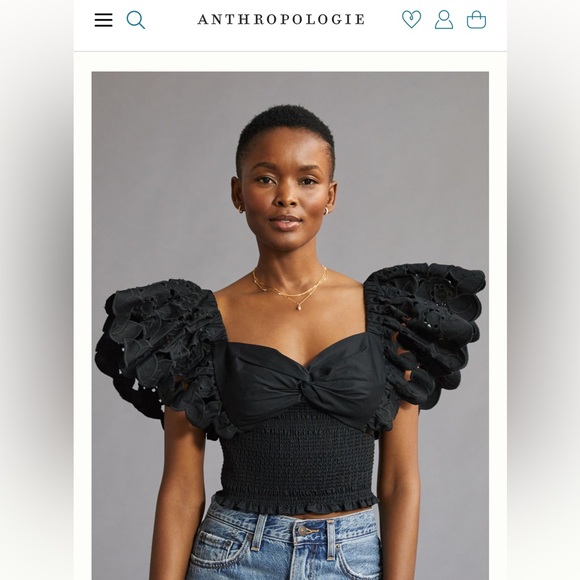 ANTHROPOLOGIE OPEN BACK BLOUSE - Picture 1 of 5